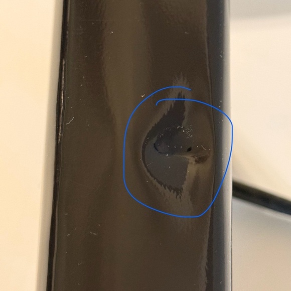 Vintage Elegant Crown Lewis Patent Leather NAVY Handbag. Shiny. Two Top Handles - Picture 12 of 16